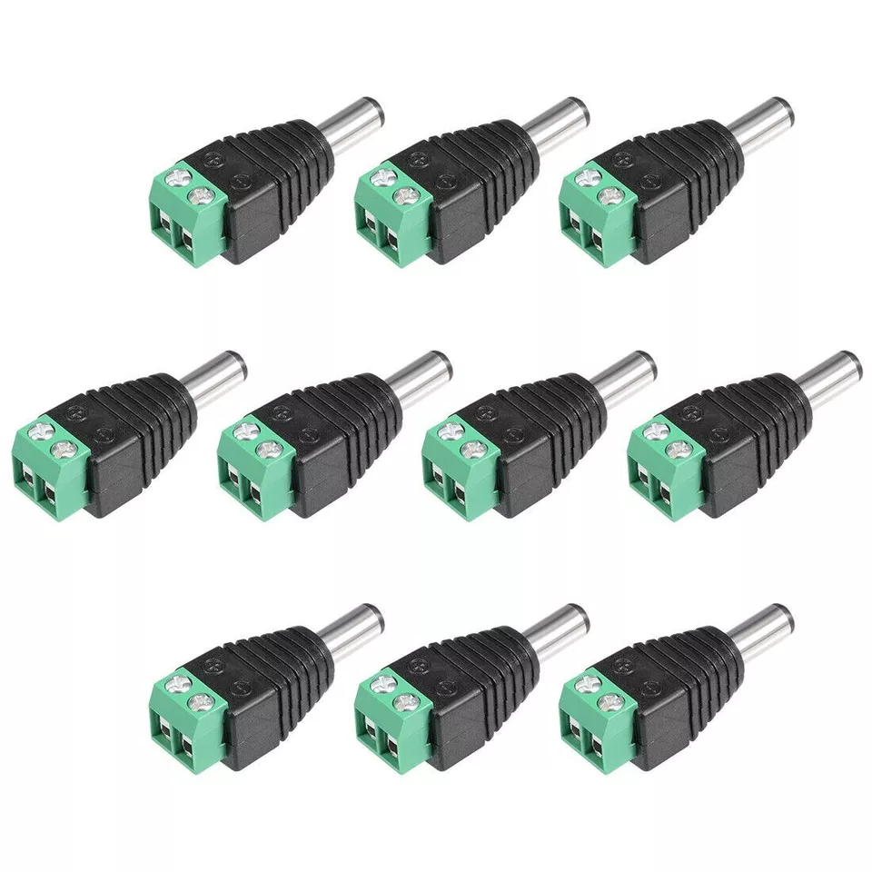 (image for) 100pcs - 2.1mm CCTV camera DC Power Male Jack Connector